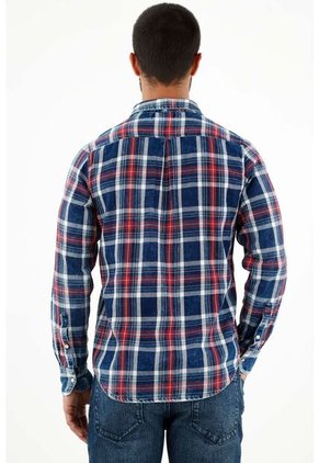 Camisa Tipo Leñadora Azul Para Hombre