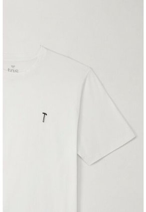 Tennis Camiseta Básica De Silueta Regular Blanca Para Hombre