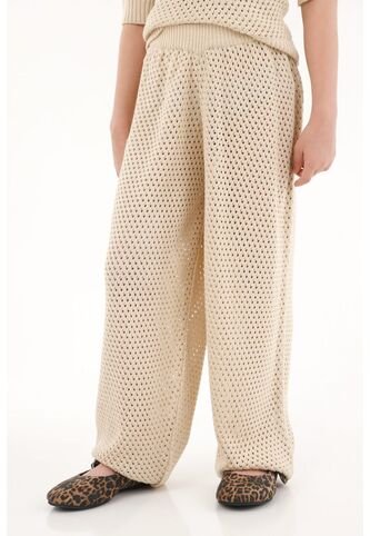 Pantalón Tejido Crudo Para Niña Tennis