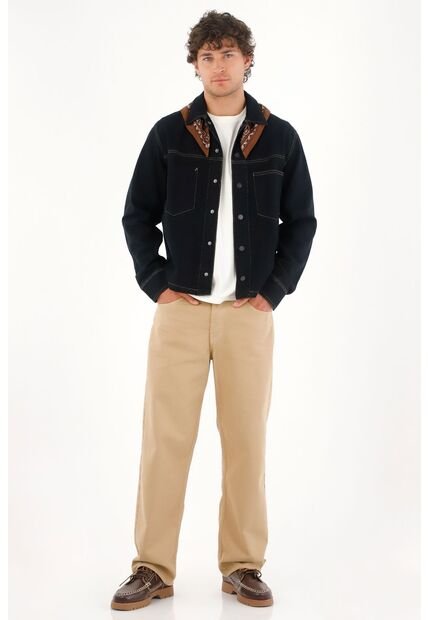 Tennis Pantalón Loose Tiro Medio Crudo Para Hombre