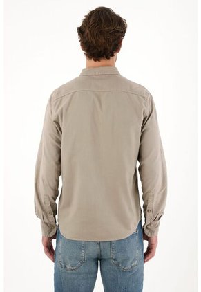 Tennis Camisa Manga Larga Con Raqueta Bordada Gris Para Hombre