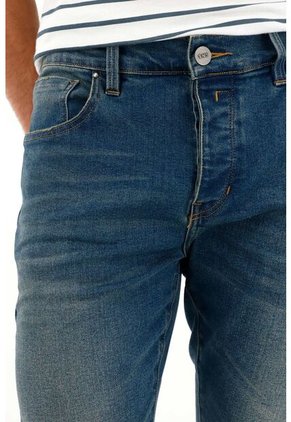 Tennis Jean Súper Skinny Tono Oscuro Azul Para Hombre