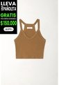 Tennis Camiseta Con Cuello En V Café Con Estructura Suave Para Mujer de Tennis