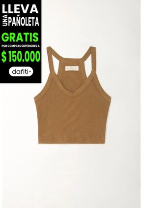 Tennis Camiseta Con Cuello En V Café Con Estructura Suave Para Mujer