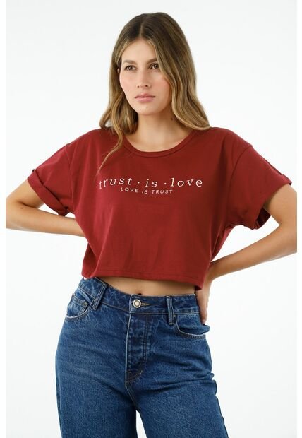 Camiseta Roja Para Mujer