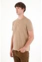 Camiseta En Tela Tejida Café Para Hombre de Tennis
