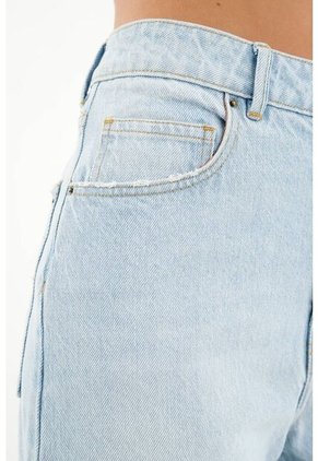 Jean Azul Bota Recta Para Mujer