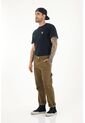 Pantalón Recto Café Con Parches Para Hombre de Tennis