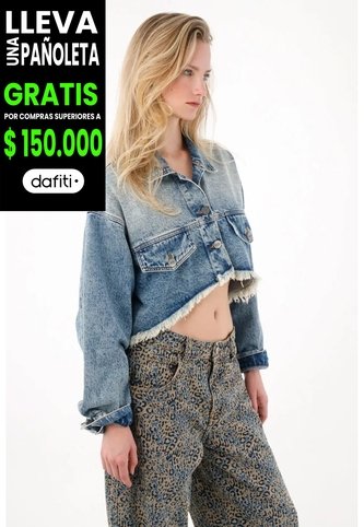 Tennis Chaqueta Crop Con Ruedo Al Corte En Denim Para Mujer Tennis