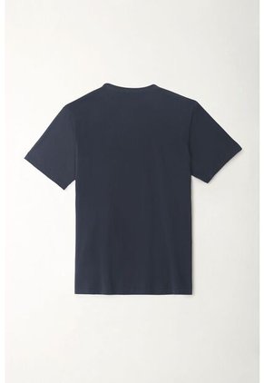 Tennis Camiseta Azul Manga Corta Para Hombre
