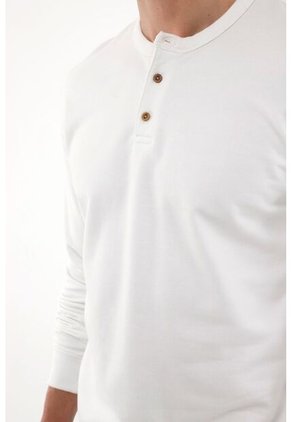 Tennis Buzo De Cuello Redondo Con Perilla Blanco Para Hombre