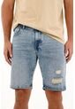 Tennis Bermuda En Denim Con Rotos Azul Para Hombre de Tennis