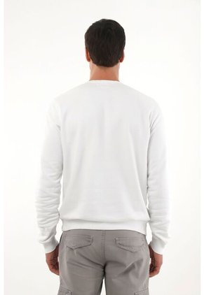 Tennis Buzo De Cuello Redondo Con Perilla Blanco Para Hombre