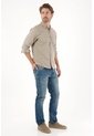 Tennis Camisa Manga Larga Con Raqueta Bordada Gris Para Hombre de Tennis