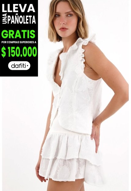 Tennis Camisa Con Bolero Crudo Para Mujer