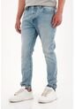 Tennis Jean Skinny Con Desgastes Azul Medio Para Hombre de Tennis