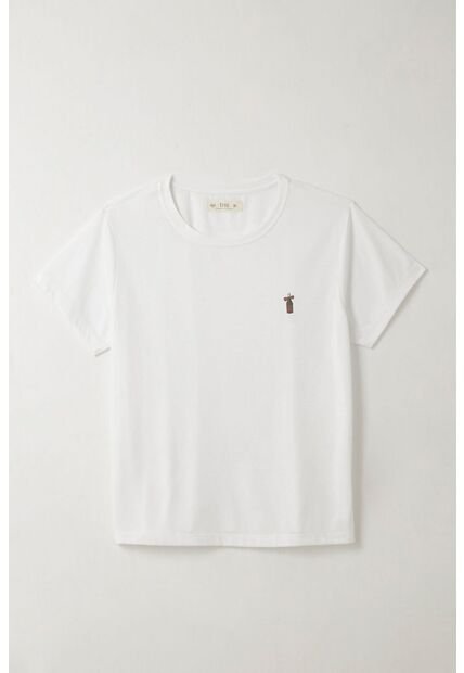 Tennis Camiseta Con Estampado Localizado Blanca Para Mujer