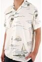 Tennis Camisa Tipo Bowling Con Print De Veleros Para Hombre de Tennis