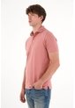 Polo Con Raqueta Bordada Roja Para Hombre de Tennis