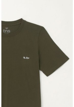 Camiseta Básica Con Estampado Verde Para Niño