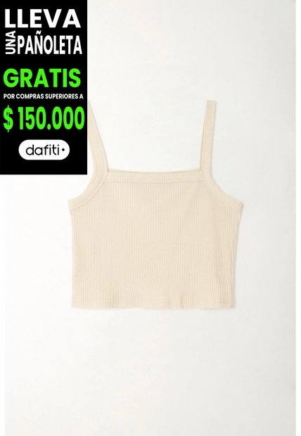 Tennis Camiseta En Rib Crudo Con Acabado Mate Para Mujer