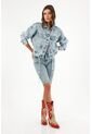 Tennis Bermuda Midi En Denim Para Mujer de Tennis