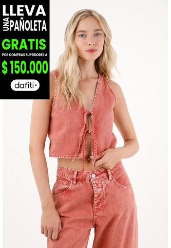 Tennis Chaleco En Bull Denim Rojo Para Mujer Tennis