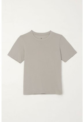 Camiseta Con Estampado En Espalda Gris Para Niño