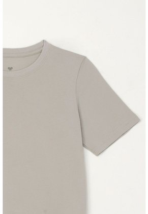 Camiseta Con Estampado En Espalda Gris Para Niño