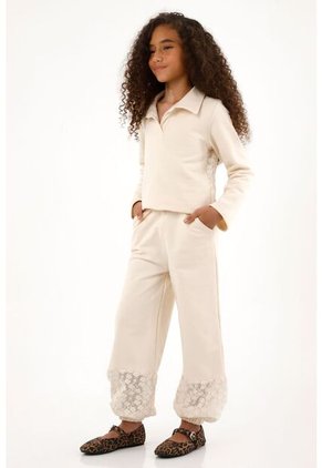 Buzo Con Diseño De Encaje En Espalda Para Niña