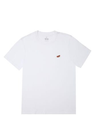 Tennis Camiseta Con Bordado Blanca Para Hombre Tennis