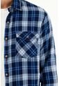 Tennis Camisa De Diseño A Cuadros Azul Para Hombre de Tennis