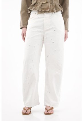 Tennis Jean Horseshoe Tiro Bajo Crudo Para Mujer