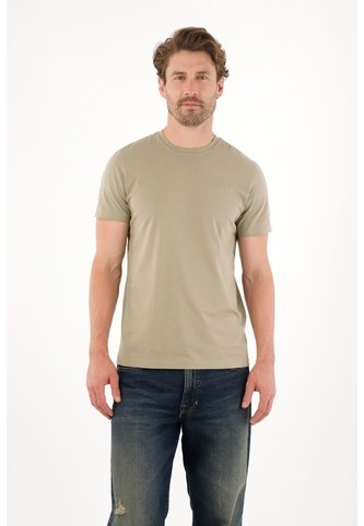 Tennis Camiseta Manga Corta Con Raqueta Bordada Verde Para Hombre Tennis