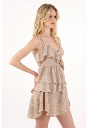 Tennis Vestido Corto Con Boleros Café Para Mujer