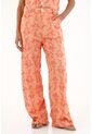 Tennis Pantalón Recto Naranja Con Bordado Para Mujer de Tennis