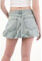 Tennis Falda Corta En Denim Tipo Globo Azul Para Mujer de Tennis