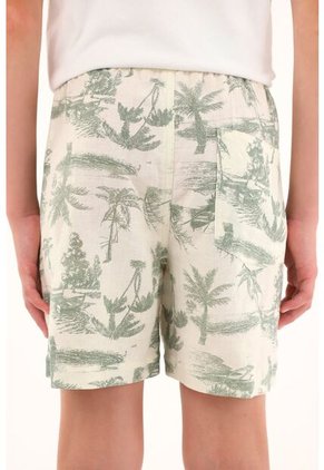 Bermuda Con Estampado De Palmeras Para Niño