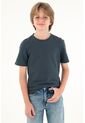 Camiseta Azul Cuello Redondo Para Niño de Tennis