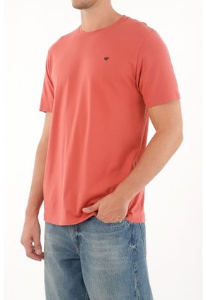Tennis Camiseta Regular Con Mini ícono De Raquetas En Algodón Coral Para Hombre