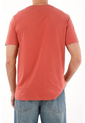 Tennis Camiseta Regular Con Mini ícono De Raquetas En Algodón Coral Para Hombre