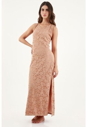 Vestido Recto Café Para Mujer