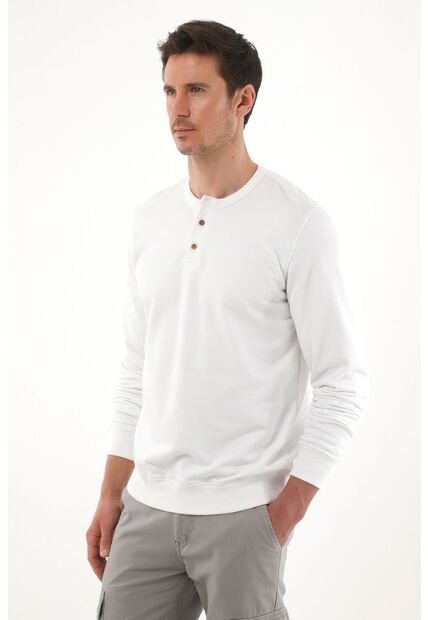 Tennis Buzo De Cuello Redondo Con Perilla Blanco Para Hombre