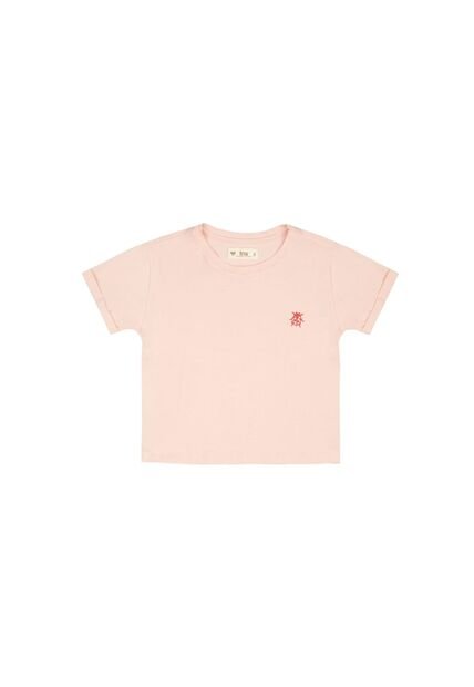 Camiseta Básica Rosada Para Niña