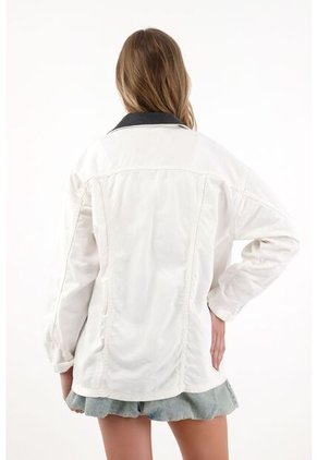 Tennis Abrigo Largo Oversize Crudo Para Mujer