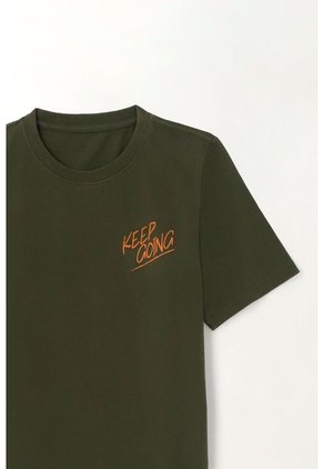Camiseta Con Estampado En Espalda Verde Para Niño
