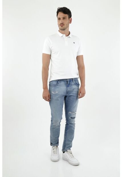 Jean Nudy Azul Para Hombre