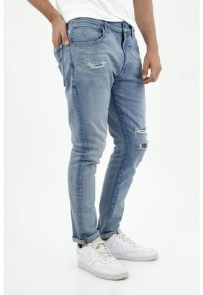 Jean Nudy Azul Para Hombre