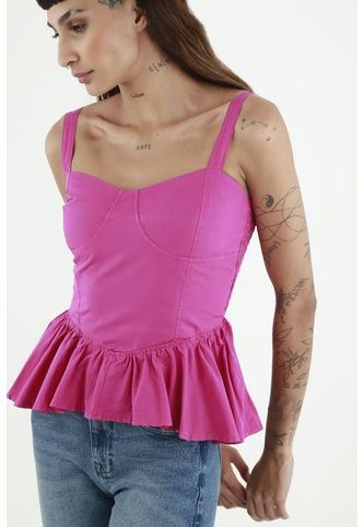 Camisa Rosada De Tiras Para Mujer Tennis