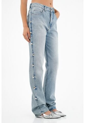 Tennis Jean Azul Con Apliques Metalicos Para Mujer Tennis